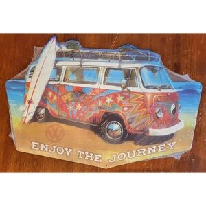 Open Road VW Enjoy The Journey Metal Sign 15” X 23” Man Cave Peace 70’s